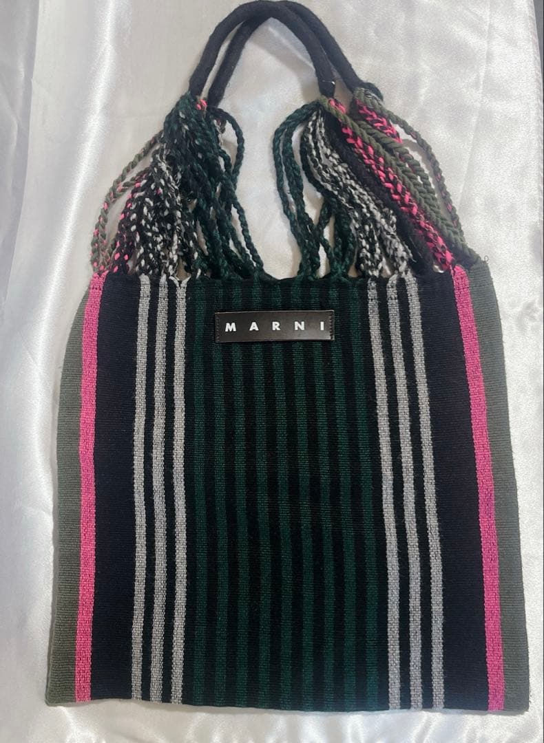 【美品】MARNI マルニ ハンモックトートバッグ マルチカラー 個性派デザイン
