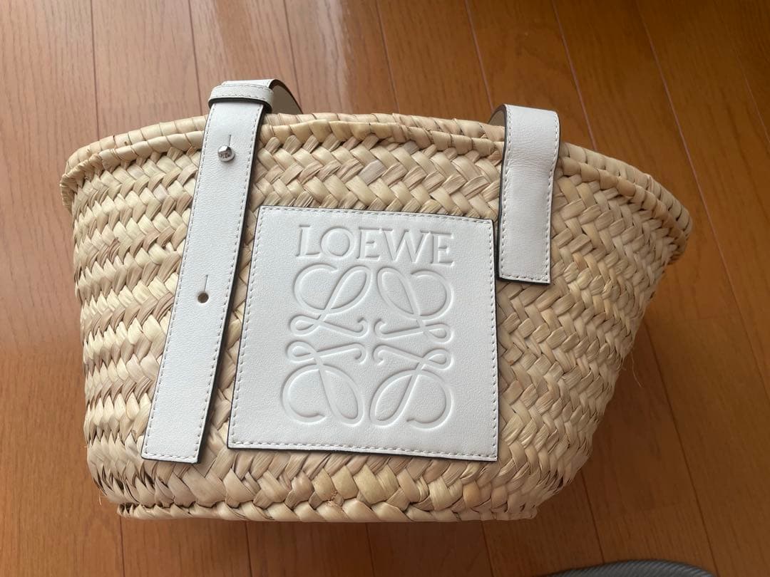 LOEWE かごバッグ バスケットバッグ　スモール　ホワイト　白