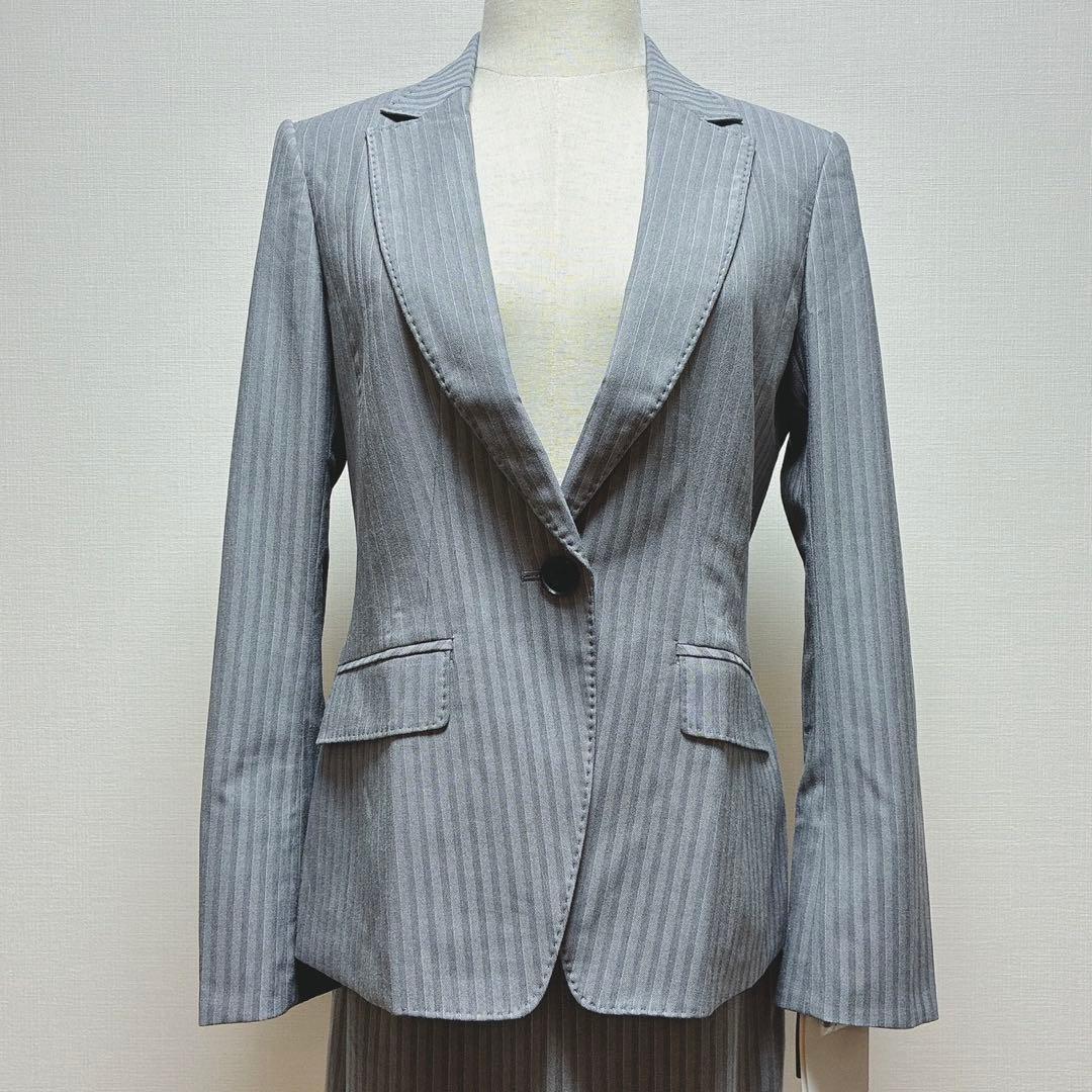 上下未使用　クードシャンス　洗える　スカートスーツ　ストライプ　日本製　40