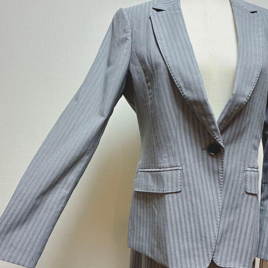 上下未使用　クードシャンス　洗える　スカートスーツ　ストライプ　日本製　40