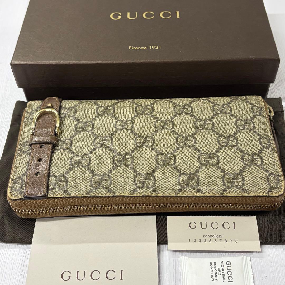 新品同様‼️ グッチ　GUCCI 財布　長財布　GGスプリーム　付属品込み