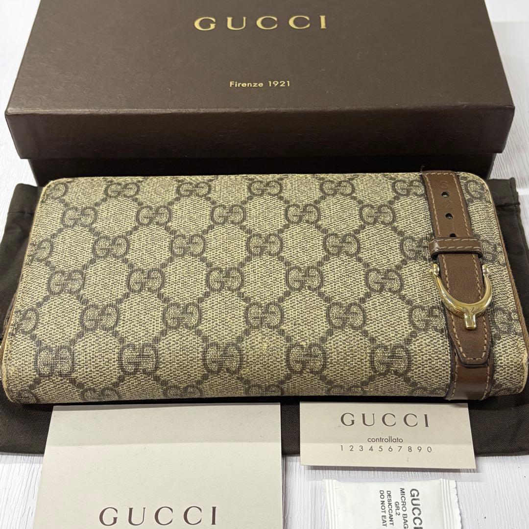 新品同様‼️ グッチ　GUCCI 財布　長財布　GGスプリーム　付属品込み