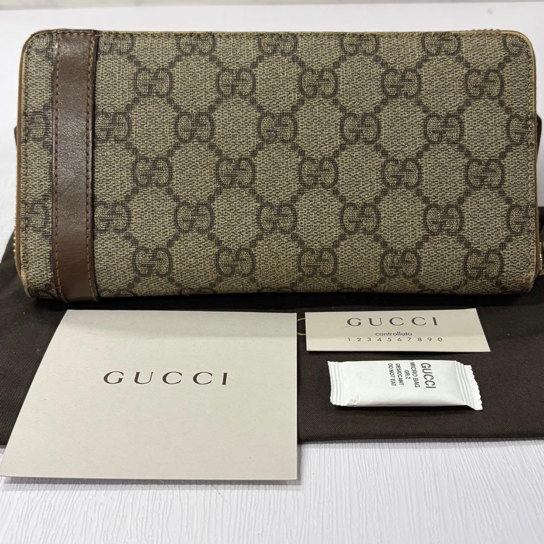 新品同様‼️ グッチ　GUCCI 財布　長財布　GGスプリーム　付属品込み