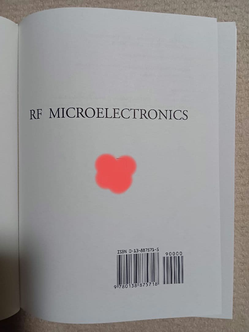 洋書 RF MICROELECTRONICS