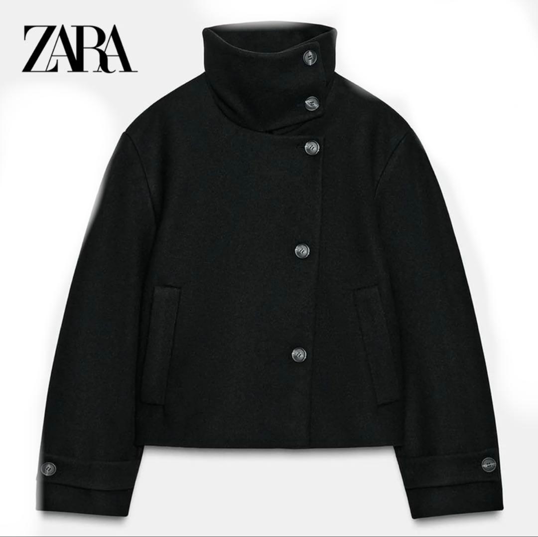 1/31限定出品【ZARA】ハイネックショートコート