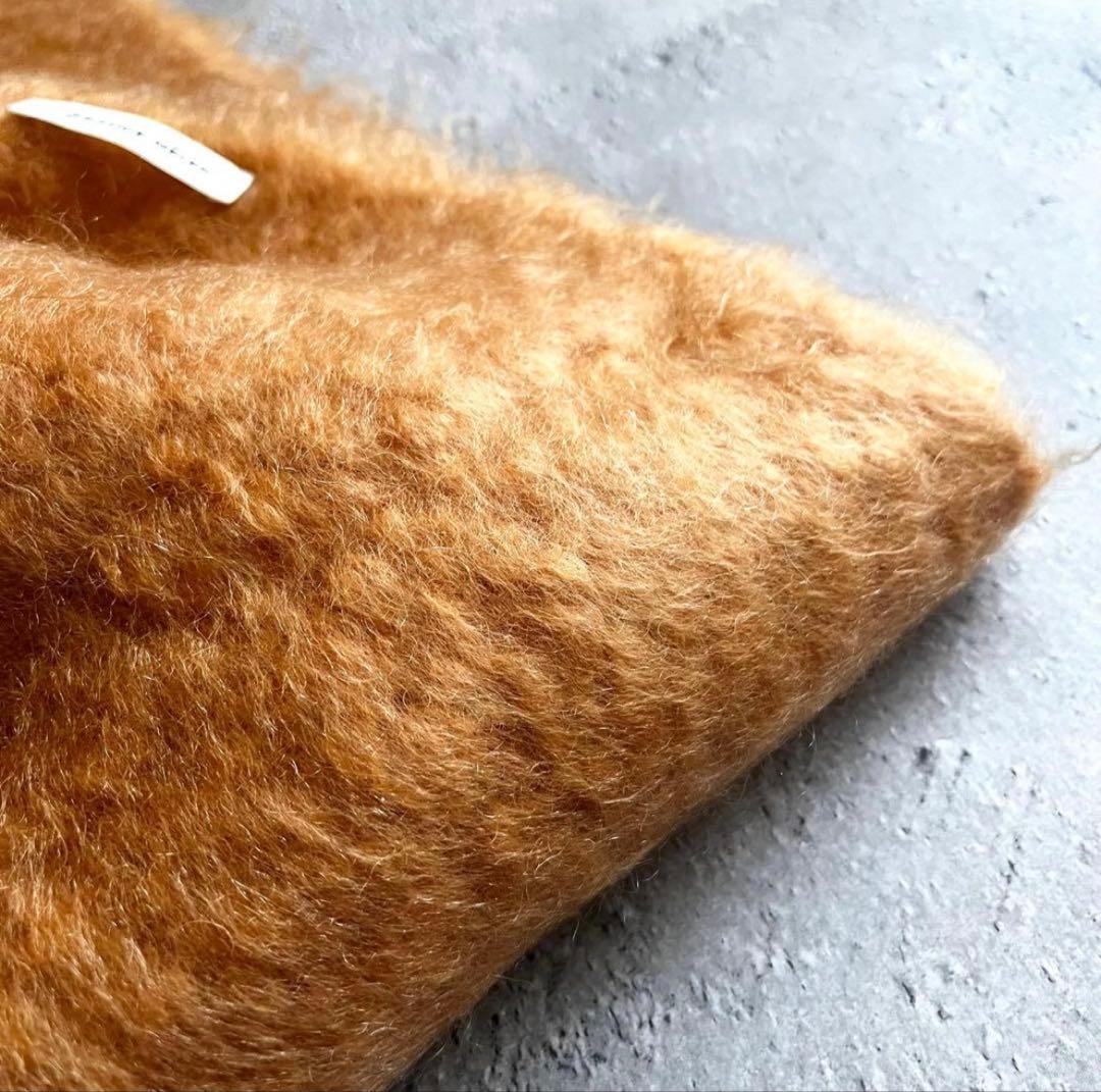 【あめ】ASAUCE MELER／フリンジ 大判ストール《オレンジ》