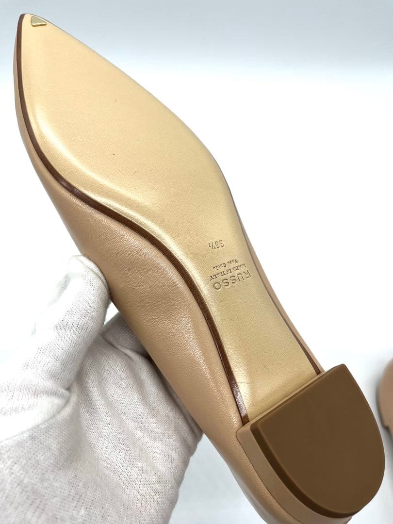 【新品未使用】Francesco Russo フラット ベージュ 36 1/2