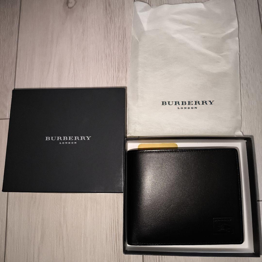 【BURBERRY】 二つ折り財布　ブラック
