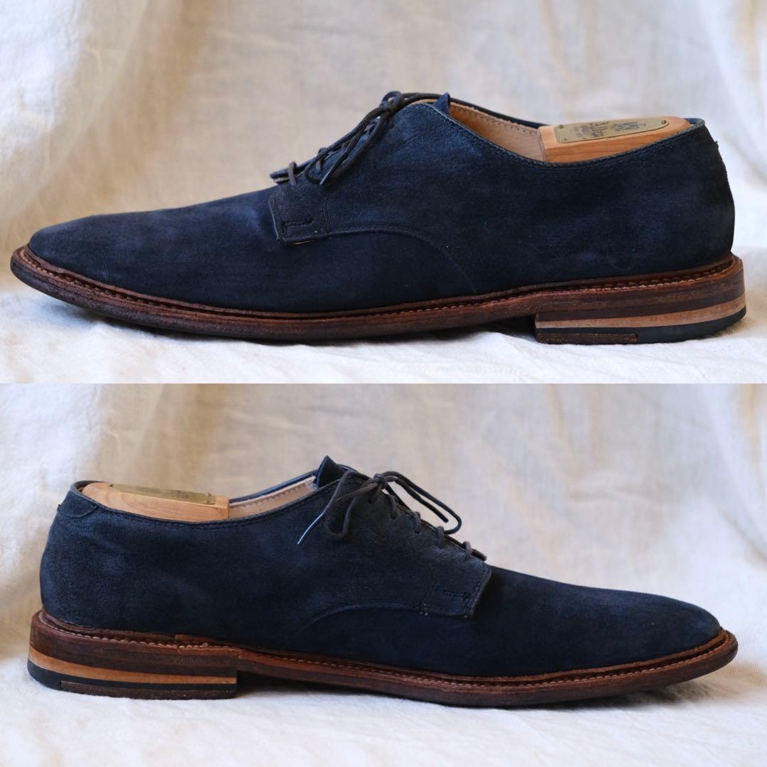 Alden オールデン29331Fアンラインドネイビースエードプレーントゥ11D