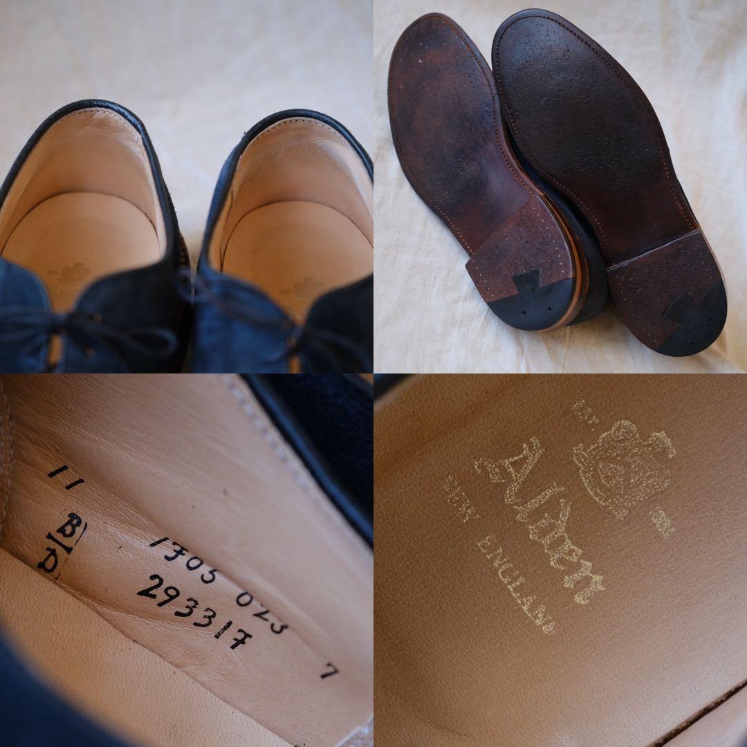 Alden オールデン29331Fアンラインドネイビースエードプレーントゥ11D