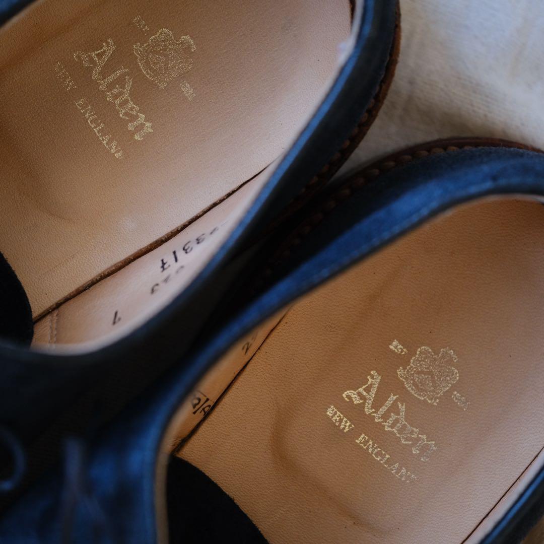 Alden オールデン29331Fアンラインドネイビースエードプレーントゥ11D