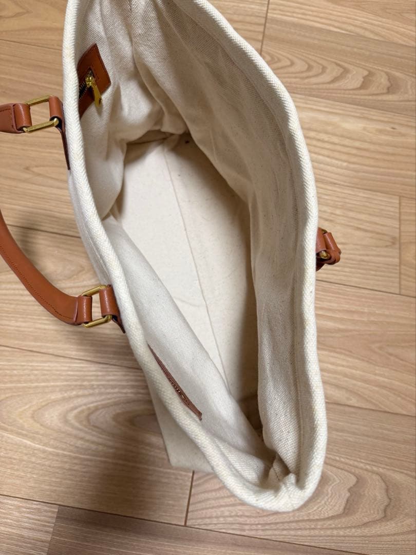CELINE トートバッグ キャンバス クリーム色