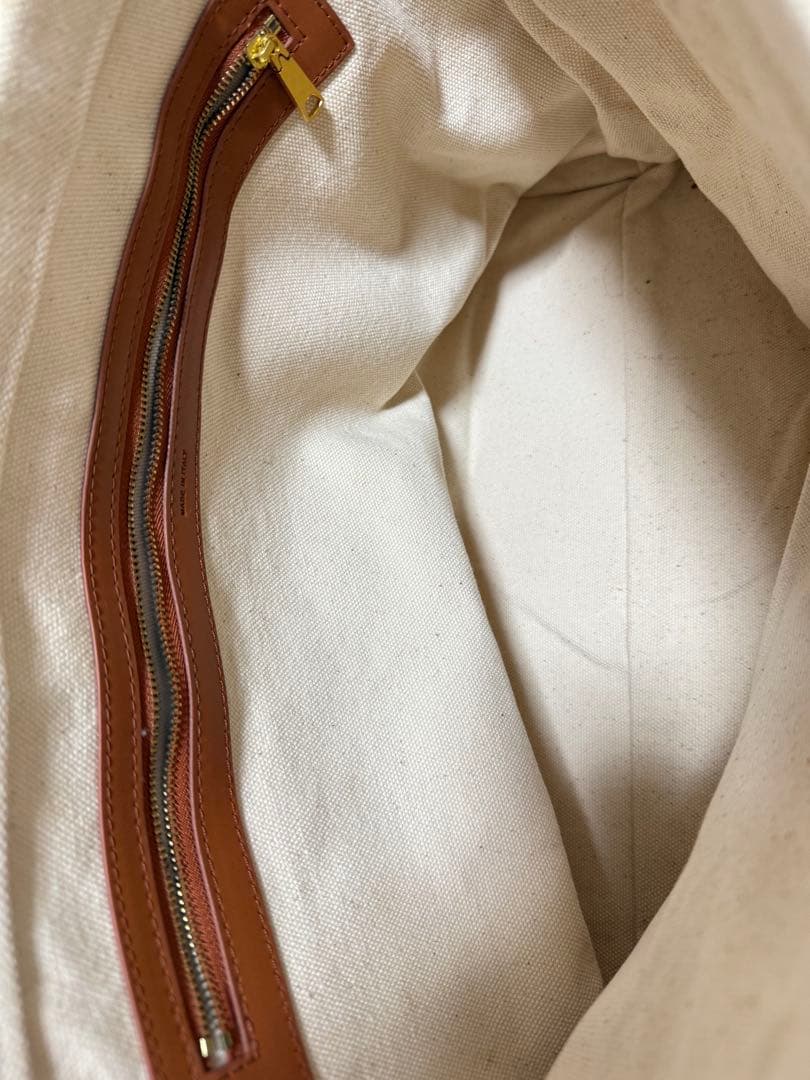 CELINE トートバッグ キャンバス クリーム色