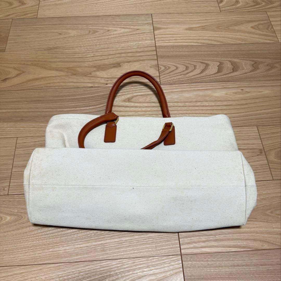 CELINE トートバッグ キャンバス クリーム色