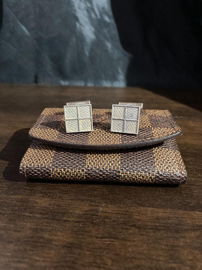 ルイヴィトン ブトン ドゥ マンシェット カフス 925 ダミエケース