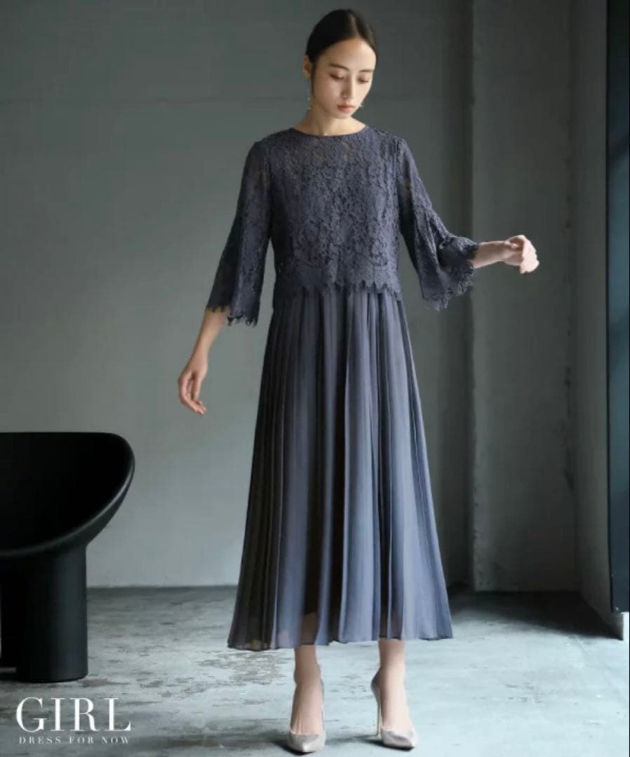 新品未使用 タグ付き☆GIRL パーティードレス BLUE 2L