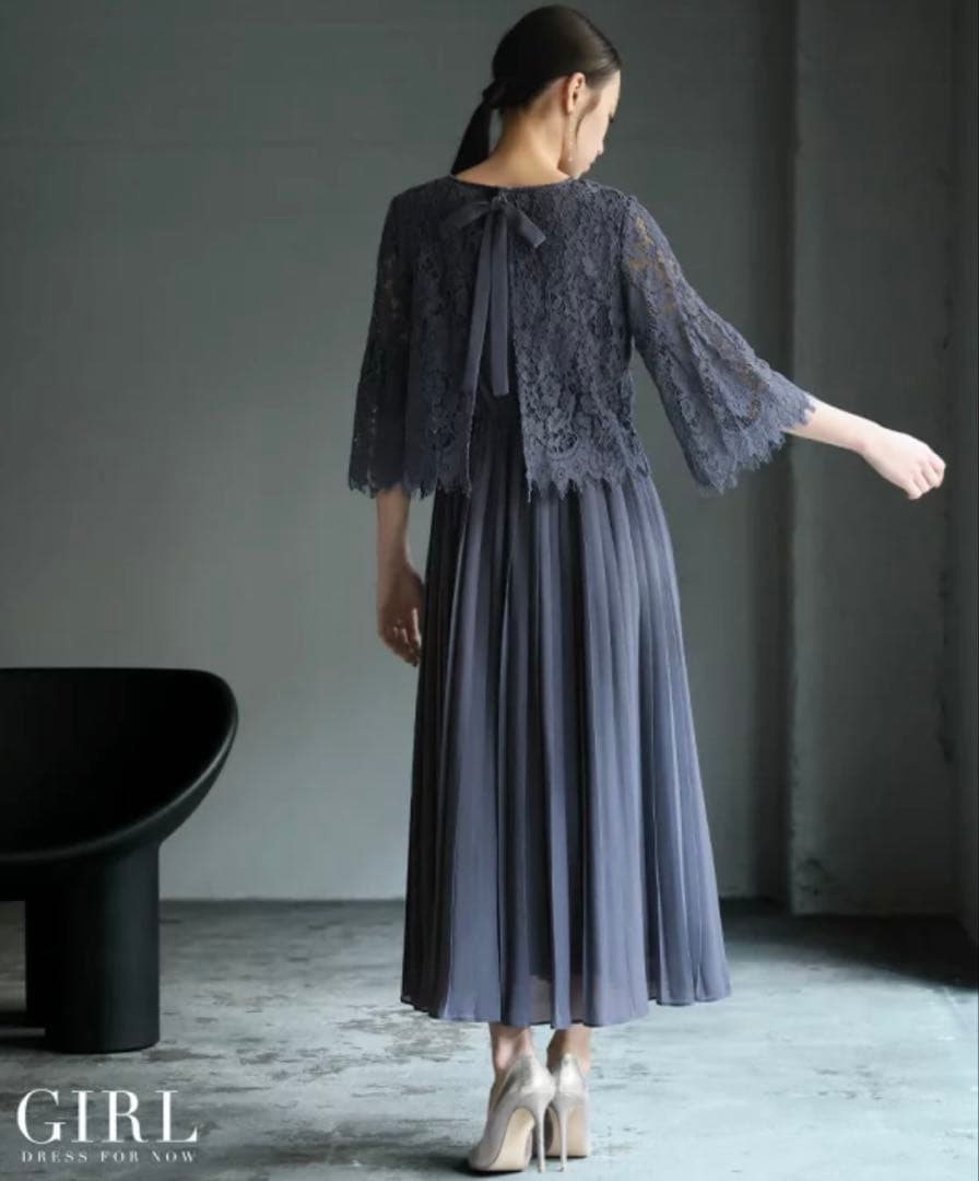 新品未使用 タグ付き☆GIRL パーティードレス BLUE 2L