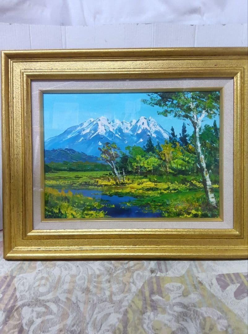 羽沢清水作油絵　 タイトル御岳山