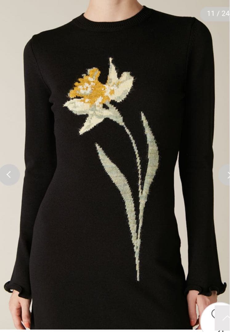 LILY BROWN（リリー ブラウン） スイセンモチーフニットワンピース