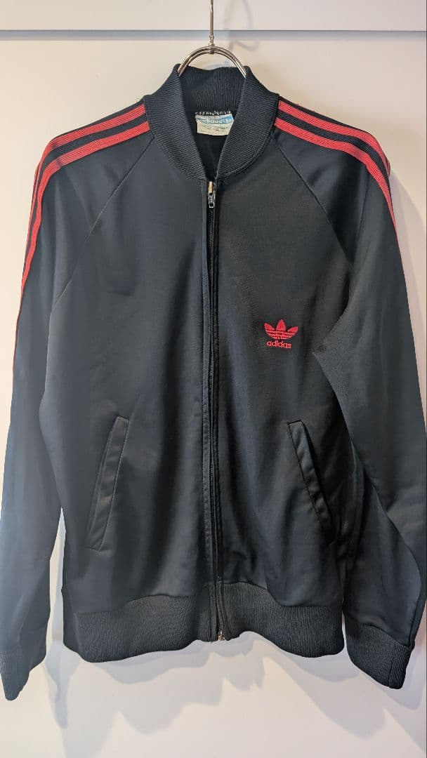 adidas ATP USA製 トラックトップ ジャージ 黒赤 80’s
