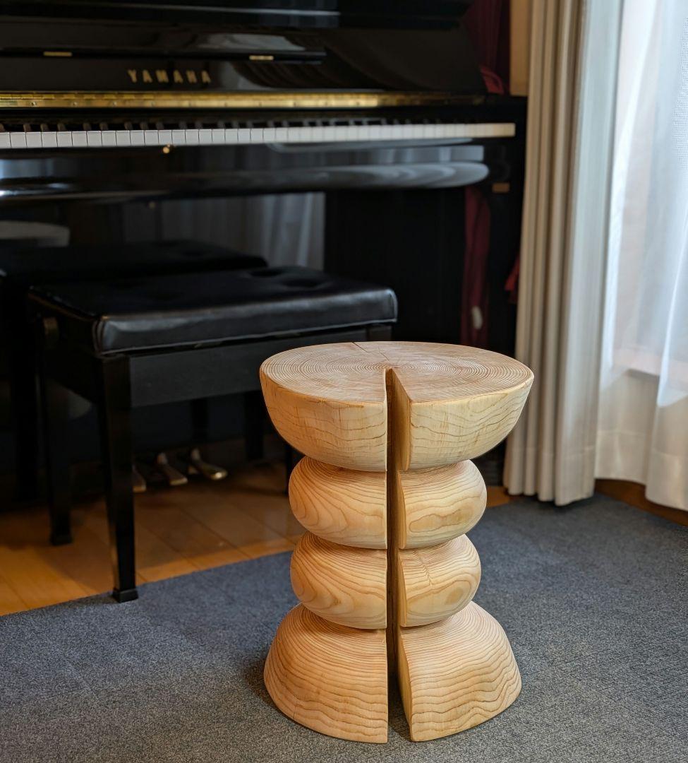 はりーさん　　　檜　大型　丸太　椅子　スツール　テーブル　高さ約46㎝