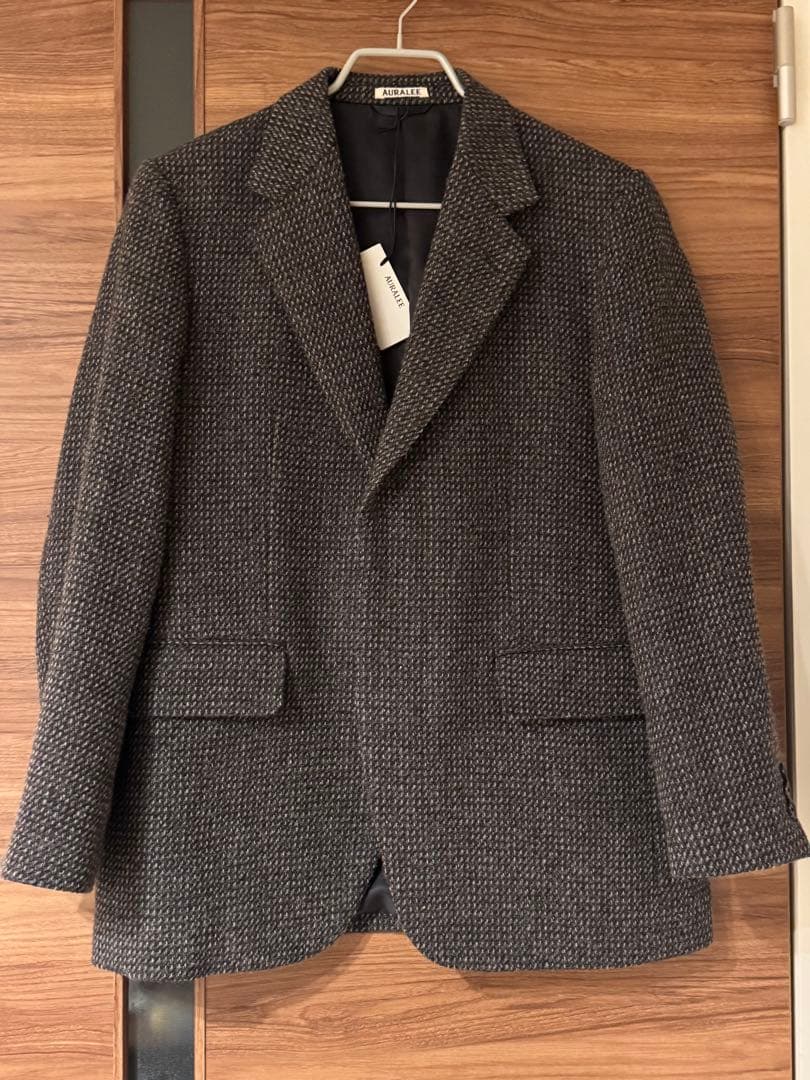 オーラリーALPACA WOOL SILK TWEED OVER JACKET