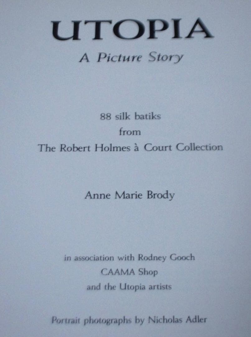 洋書 UTOPIA A Picture Story