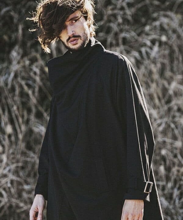 ほぼ未使用【NO ID.】ドレープショールラップBIGガウン コート