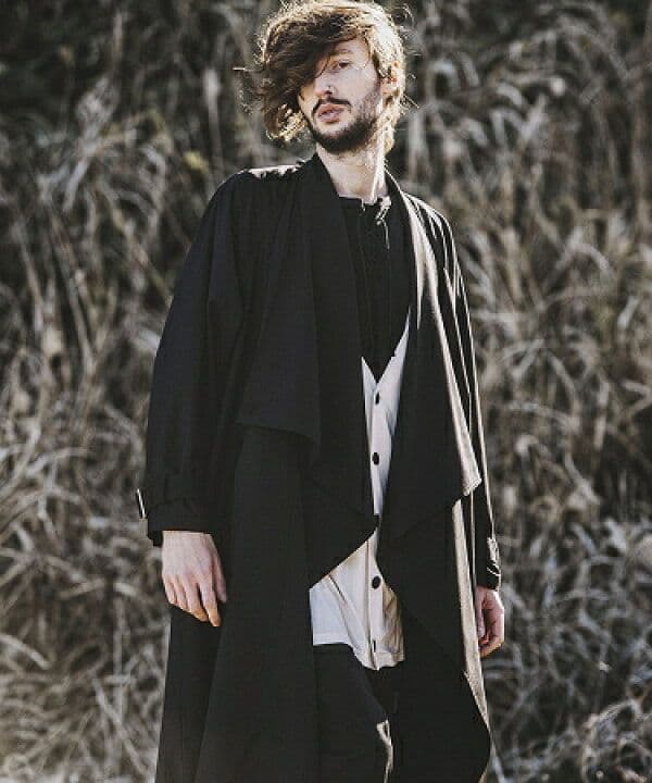 ほぼ未使用【NO ID.】ドレープショールラップBIGガウン コート