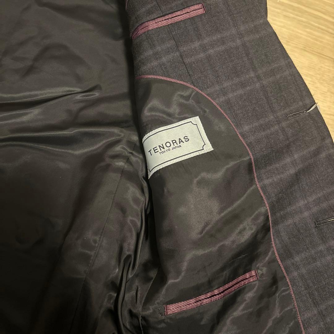 ティコラス　TENORAS チェック柄ツーピーススーツ Mサイズ