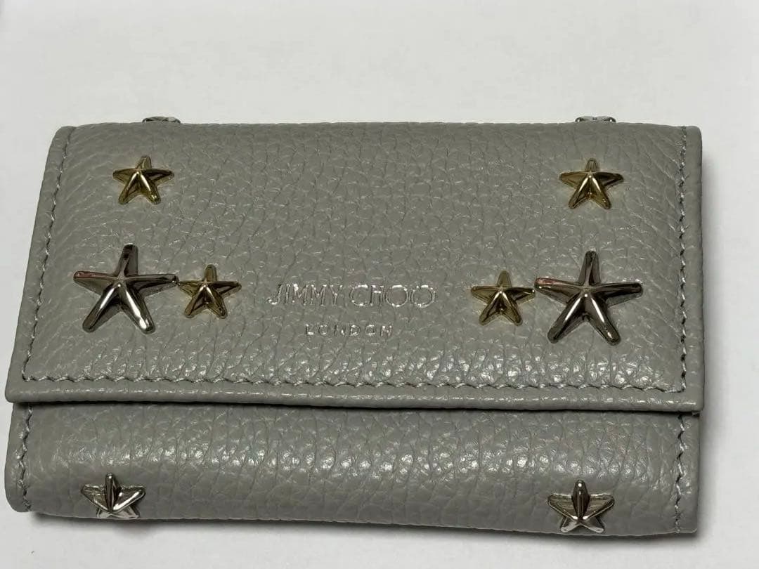 最終値下げ☆JIMMY CHOO グレー キーケース 星型スタッズ