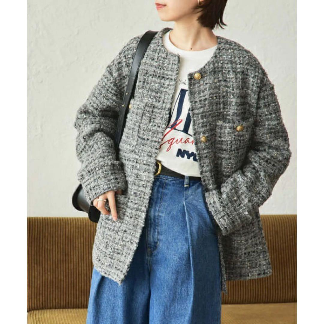 URBAN RESEARCH◉着用一度のみ◉GIOLICAラメツイードジャケット