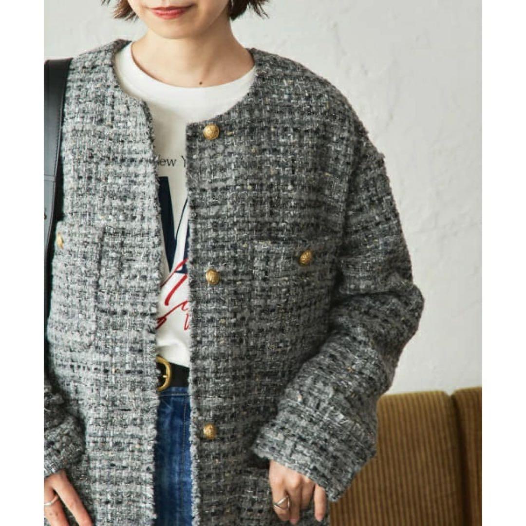 URBAN RESEARCH◉着用一度のみ◉GIOLICAラメツイードジャケット