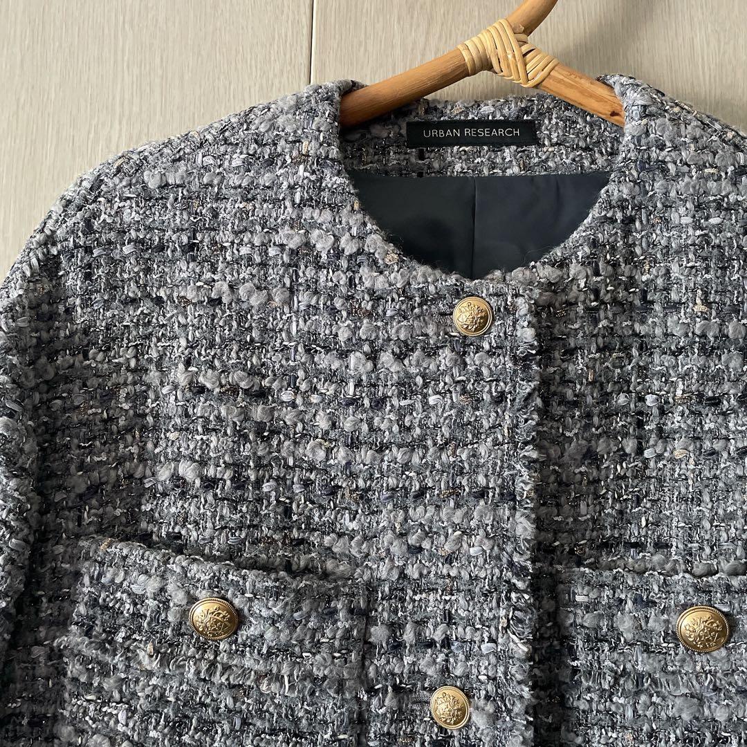 URBAN RESEARCH◉着用一度のみ◉GIOLICAラメツイードジャケット