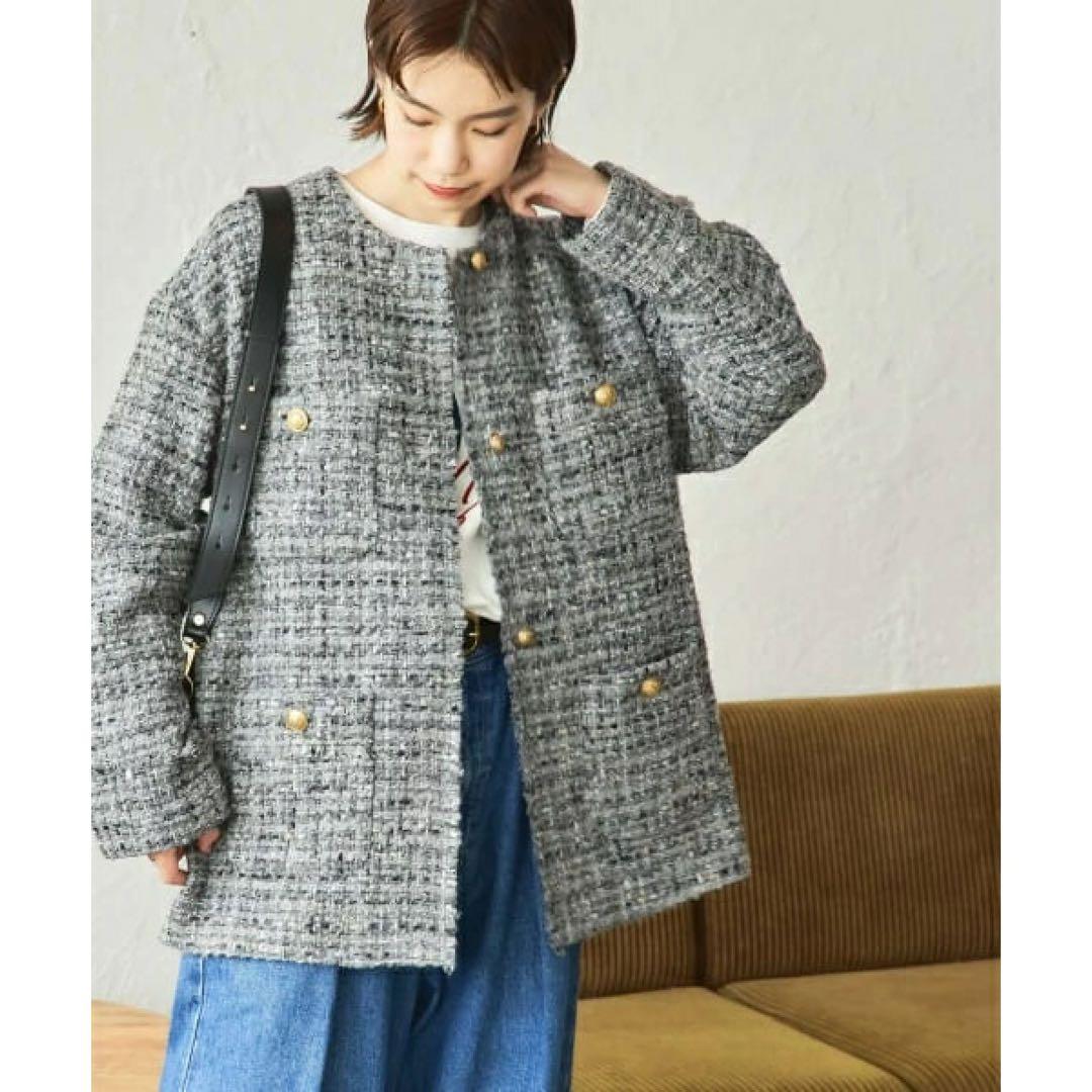 URBAN RESEARCH◉着用一度のみ◉GIOLICAラメツイードジャケット