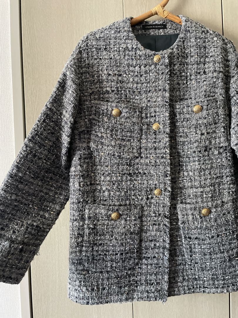 URBAN RESEARCH◉着用一度のみ◉GIOLICAラメツイードジャケット