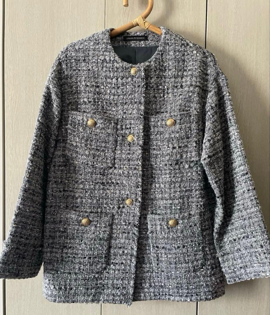 URBAN RESEARCH◉着用一度のみ◉GIOLICAラメツイードジャケット