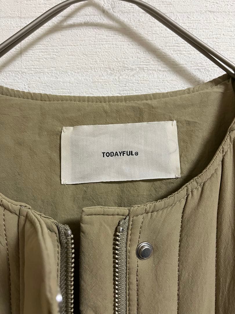 TODAYFUL Hoodie Quilting Vestキルティングベスト36