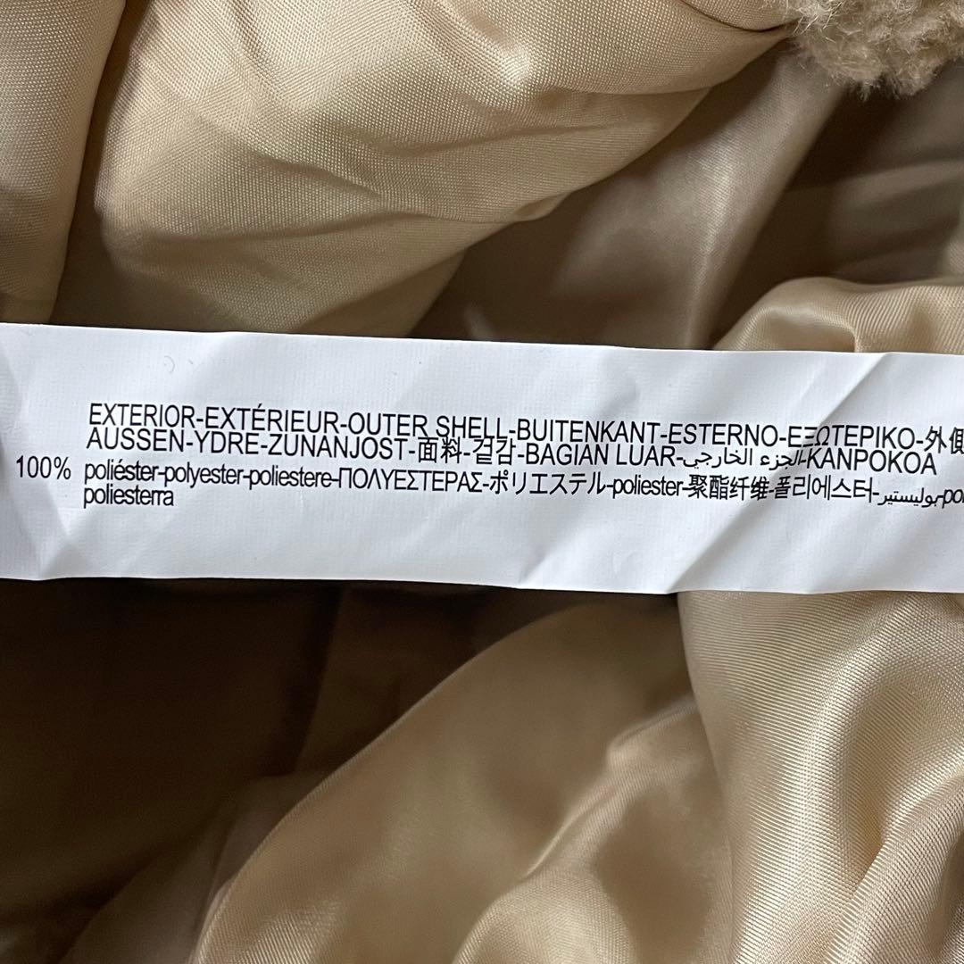 美品 ザラ プードルボア テディベア チェスターロングコート ベルト付 ゆったり