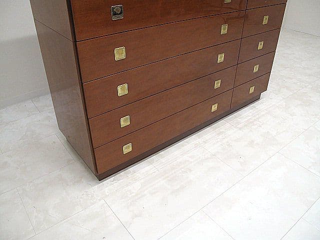 IDC大塚家具 シカモアメープル材チェスト 　W135cm　ローチェスト