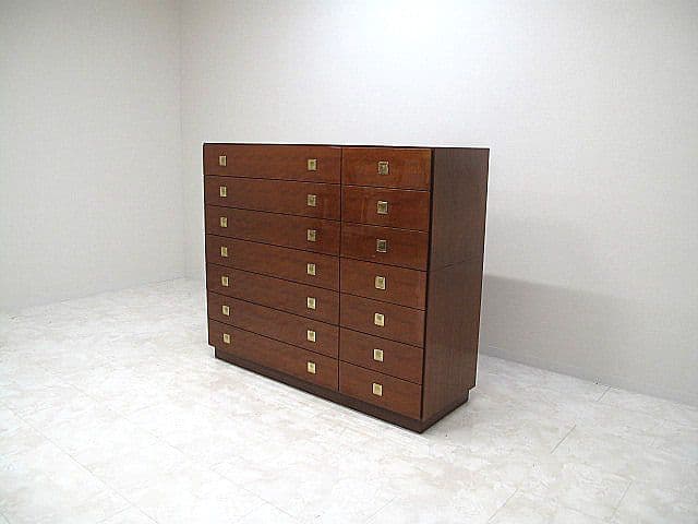 IDC大塚家具 シカモアメープル材チェスト 　W135cm　ローチェスト