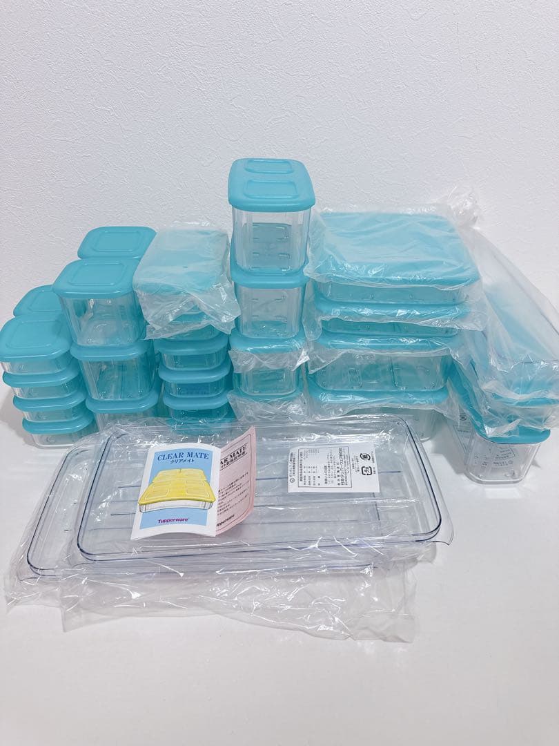 Tupperware タッパーウェア　33点 セット　クリアメイト　グリーン