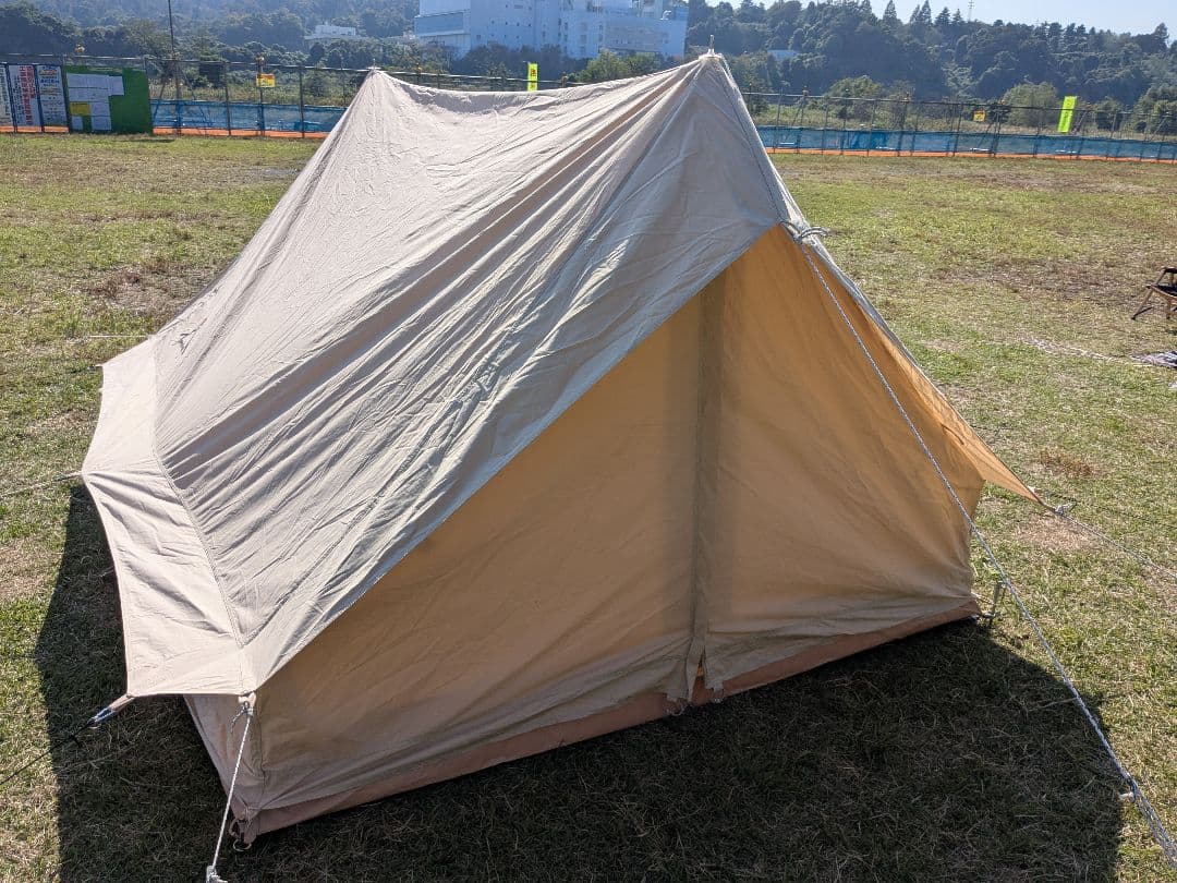 【美品】glamcamp　ツーポールロッジテント　TC素材　グランドシート付き