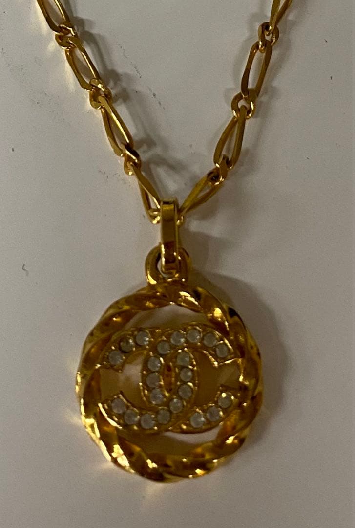 【美品】CHANEL シャネル　ゴールドネックレス　ココマークラウンド　GP