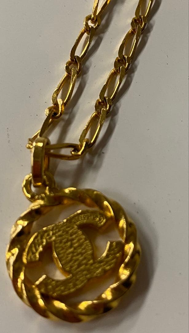 【美品】CHANEL シャネル　ゴールドネックレス　ココマークラウンド　GP