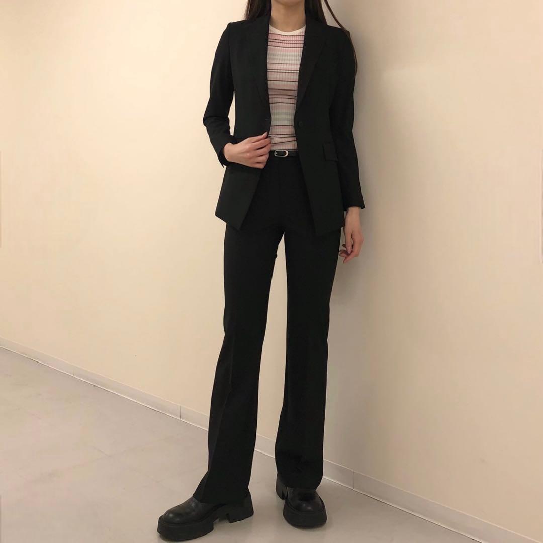 今期 新品タグ付 L セオリー テーラードジャケット 黒 総裏 ピークドラペル