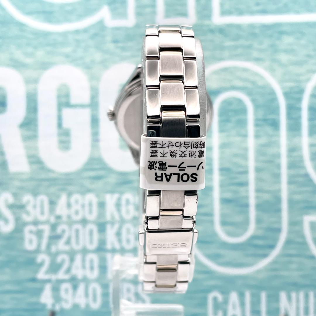 セイコー ソーラー 電波 腕時計 レディース コンビ ゴールド 美品 稼働