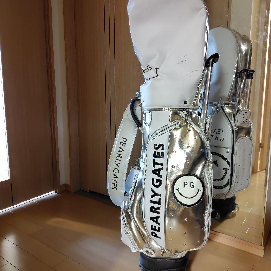 PEARLY GATES キャディバッグ ホワイト/シルバー