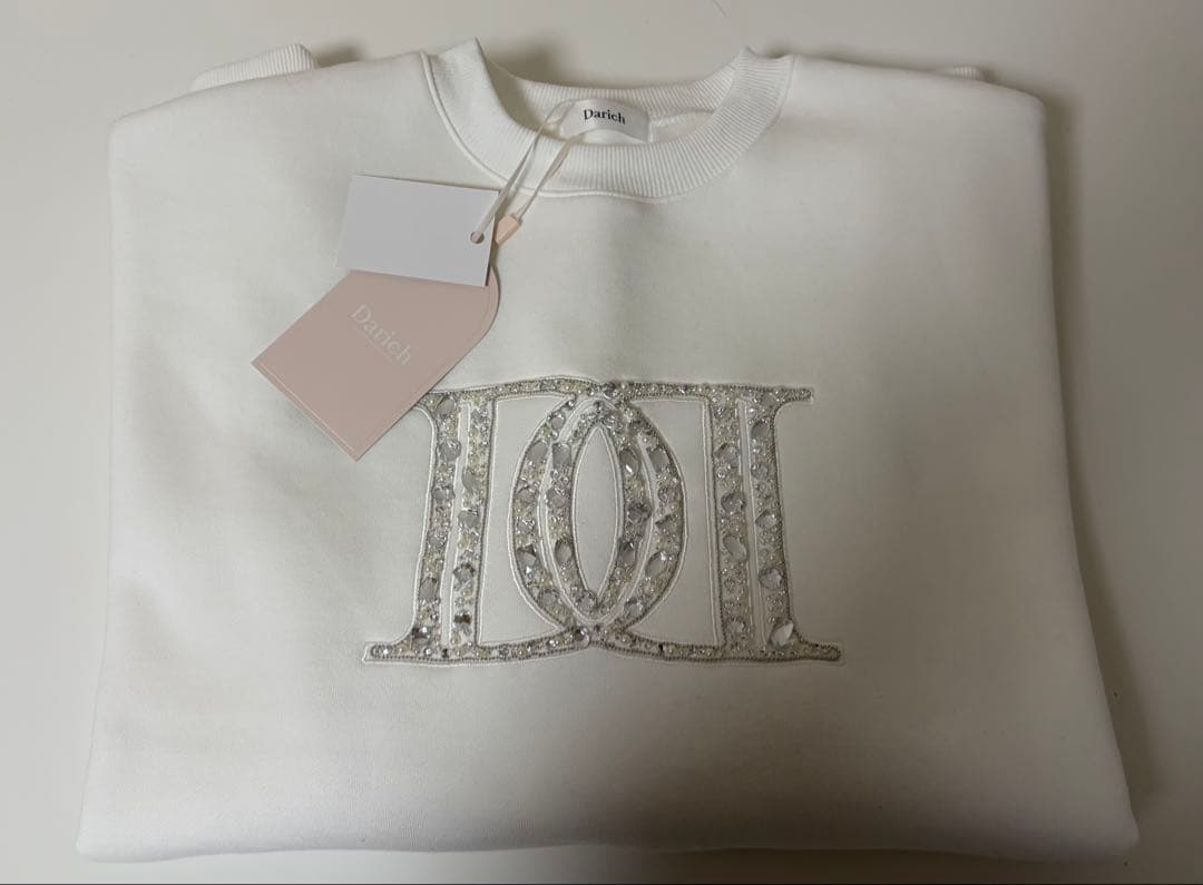 Darich ホワイトオーバーサイズスウェット