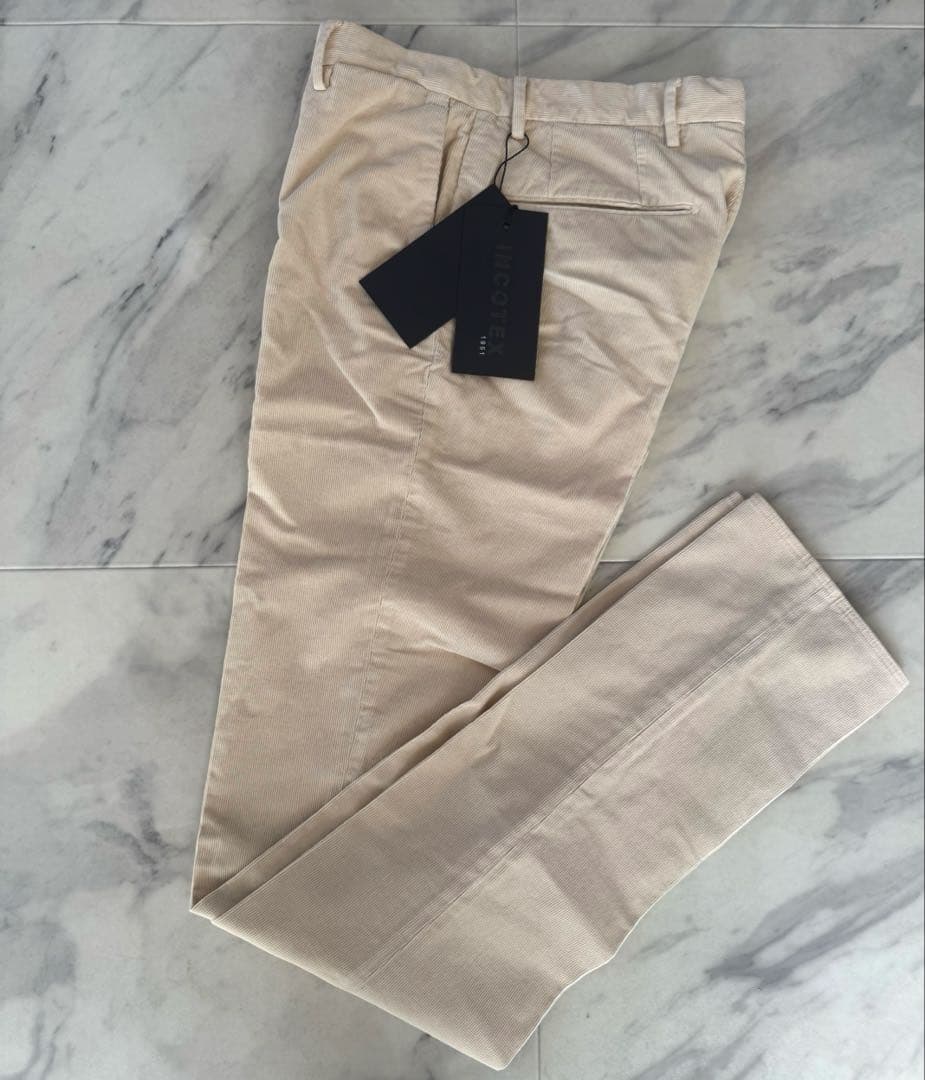 【新品未使用】INCOTEX コーデュロイテーパードパンツ 44